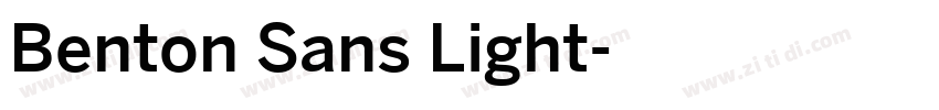 Benton Sans Light字体转换